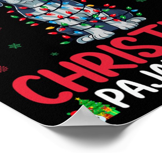 Lelijke kerstboom Kerstman Engels Pointer Dog Kers Poster (Hoek)