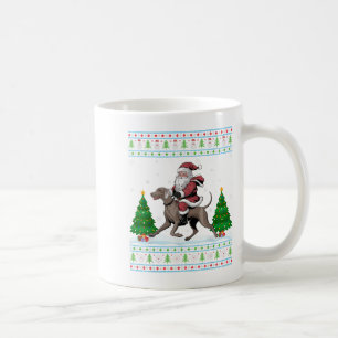 Lelijke Kerstboom Kerstman Rid Weimaraner Hond Ker Koffiemok