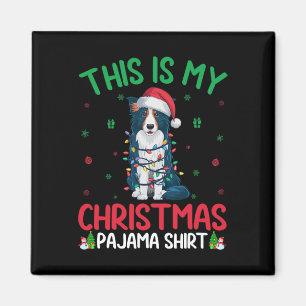 Lelijke kerstboom licht Santa Border Collie Dog Ch Magneet