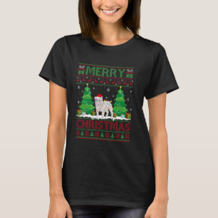 Lelijke kerstboom Verlichting Engelse Bulldog Leli T-shirt