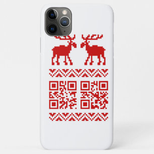 Lelijke kerstkeuken QR Code Happy Nieuwjaar! iPhone 11 Pro Max Hoesje