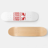 Lelijke kerstkeuken QR Code Happy Nieuwjaar! Skateboard (Horizontaal)