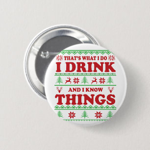 lelijke kerstkrater grappige whisky quote ronde button 5,7 cm