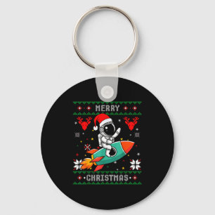 Lelijke Kerstman Astronaut Ridder Raket Kerstman H Sleutelhanger
