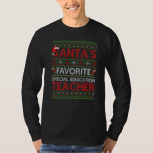Lelijke kerstman s favoriete speciale onderwijs le t-shirt