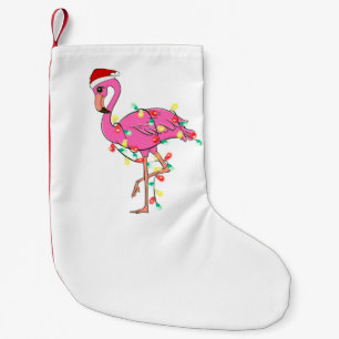 lelijke kerstmansanta claus flamingo kleine kerstsok