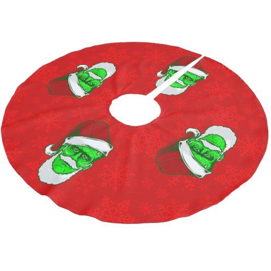 Lelijke kerstmis Santa Frankenstein monster sneeuw Kerstboom Rok (Gekanteld)