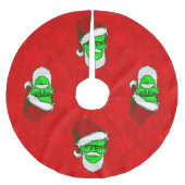 Lelijke kerstmis Santa Frankenstein monster sneeuw Kerstboom Rok (Voorkant)