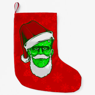 Lelijke kerstmis Santa Frankenstein monster sneeuw Kleine Kerstsok