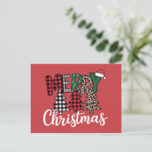 Lelijke Kerstmis Vrolijk en Heldere Kerstboom Kers Feestdagenkaart