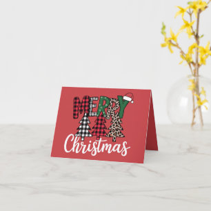 Lelijke Kerstmis Vrolijk en Heldere Kerstboom Kers Kaart