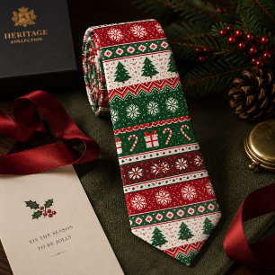 Lelijke Kerstmuts Fair Isle Stropdas