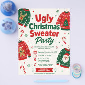 Lelijke Kerstmuts Feest Flyer (Enkel)