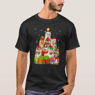 Lelijke Kerstmuts Kattenboom Perzische Kat Kerstmi T-shirt