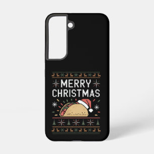 Lelijke Kerstmuts Lichtjes Kerstman Taco Kerstmis Samsung Galaxy Hoesje