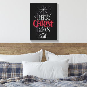 Lelijke Kerstmuts - Oma Breiwerk - Christelijk Canvas Afdruk