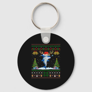 Lelijke Kerstmuts Rendier Kerstman Hoplampen Haai  Sleutelhanger