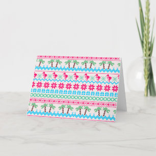 Lelijke Kerstmuts Tropische Flamingo Kaart
