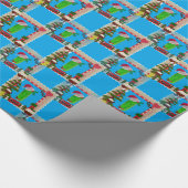 lelijke kerstpup cadeaupapier (Hoek)