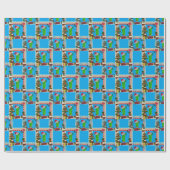 lelijke kerstpup cadeaupapier (Vlak)