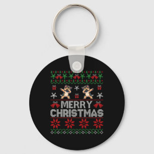 Lelijke Kersttrui Duitse Herder Xmas Dog Fa Sleutelhanger
