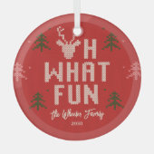 Lelijke kersttrui gepersonaliseerd Ornament (Voorkant)