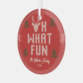 Lelijke kersttrui gepersonaliseerd Ornament (Voorkant links)