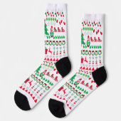 Lelijke Kersttrui Kerst Elementen Sokken (Links)