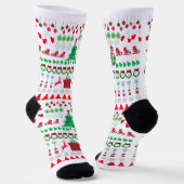 Lelijke Kersttrui Kerst Elementen Sokken (Gebogen)