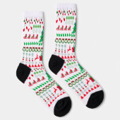 Lelijke Kersttrui Kerst Elementen Sokken (Rechts)