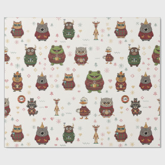 Lelijke Kersttrui-personages Inpakpapier