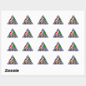 lelijke kersttrui pover emoji driehoek sticker (Vel)