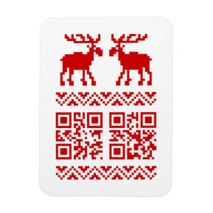 Lelijke Kersttrui QR-code Gelukkig Nieuwjaar ! Magneet