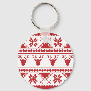 lelijke kersttrui sleutelhanger