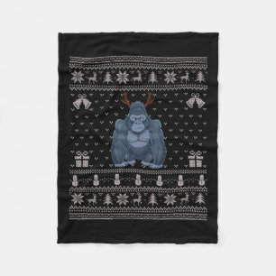 Lelijke Kersttrui Stijl Gorilla Rendier Kerstmis Fleece Deken