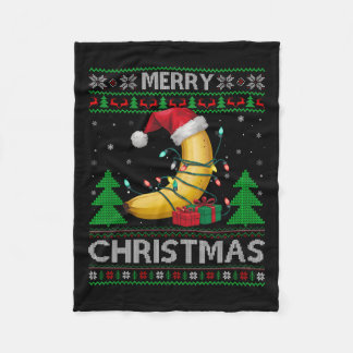 Lelijke Kersttrui Stijl Lichten Santa Banana Chris Fleece Deken