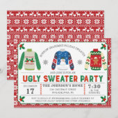 Lelijke Kersttrui Uitnodigingen Uitnodiging voor h (Voorkant / Achterkant)