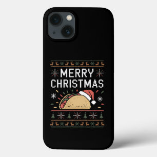 Lelijke kersttrui verlicht kerstman taco kerst iPhone 13 hoesje