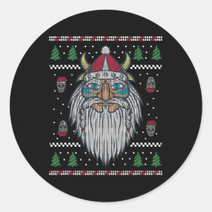 Lelijke kersttruien 1 ronde sticker