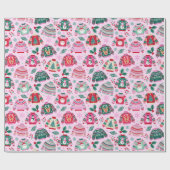 Lelijke kersttruien met kerstman en rendier cadeaupapier (Vlak)