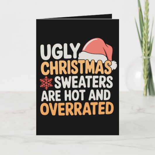 Lelijke kersttrui's zijn heet en overgewaardeerd K Kaart (Voorkant)