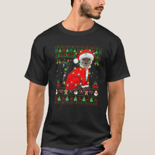 Lelijke Kerstverlichting Kerstman Kostuum Siamese T-shirt