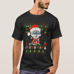 Lelijke kerstverlichting Santa Costume Raccoon Ker T-shirt