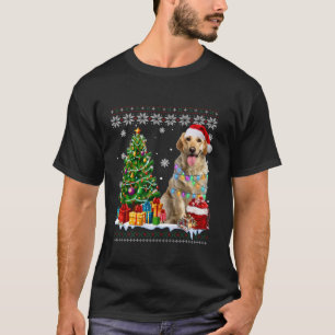 Lelijke Labrador Retriever Dog Santa Hat Christmas T-shirt