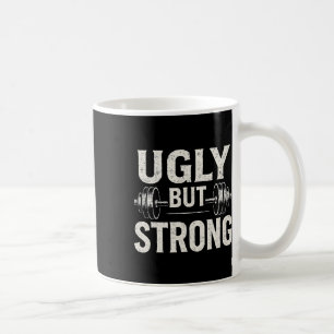 Lelijke maar sterke grappige gym workout Barbell Koffiemok