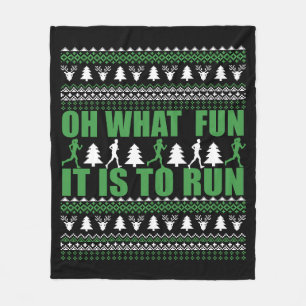 Lelijke Merry Christmas trui loopt Fleece Deken