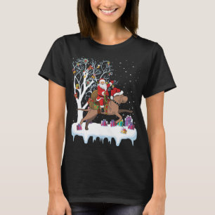 Lelijke Santa Riding American Pit Bull Terrier Chr T-shirt