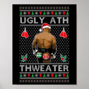 Lelijke sporttrui Vrolijk Kerstfeest Poster