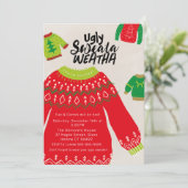 Lelijke Sweata Weatha Party uitnodiging (Staand voorkant)