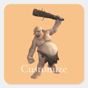 Lelijke Troll Thunder_Cove Vierkante Sticker
